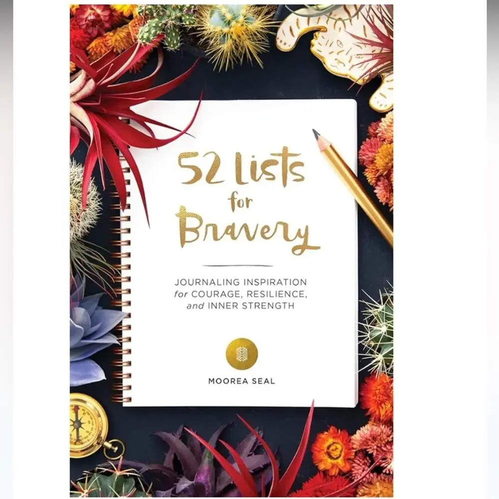 ANTHROPOLOGIE Lists For Bravery Guided Journal Notebook Meditations Moorea Seal